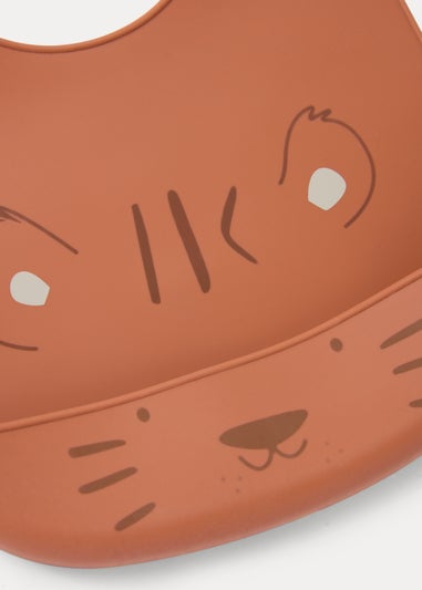 Brown Tiger Silicone Bib