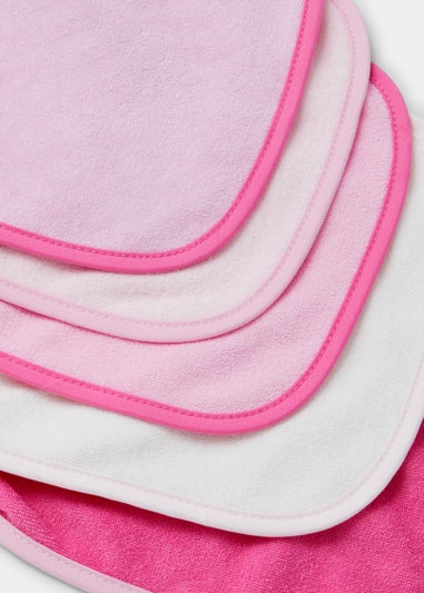 5 Pack Pink Terry Bibs