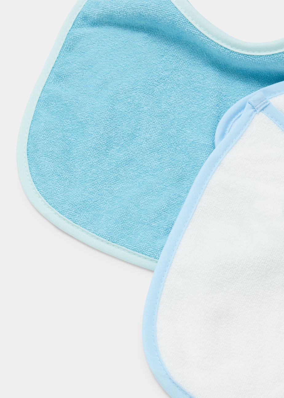 5 Pack Blue Terry Bibs