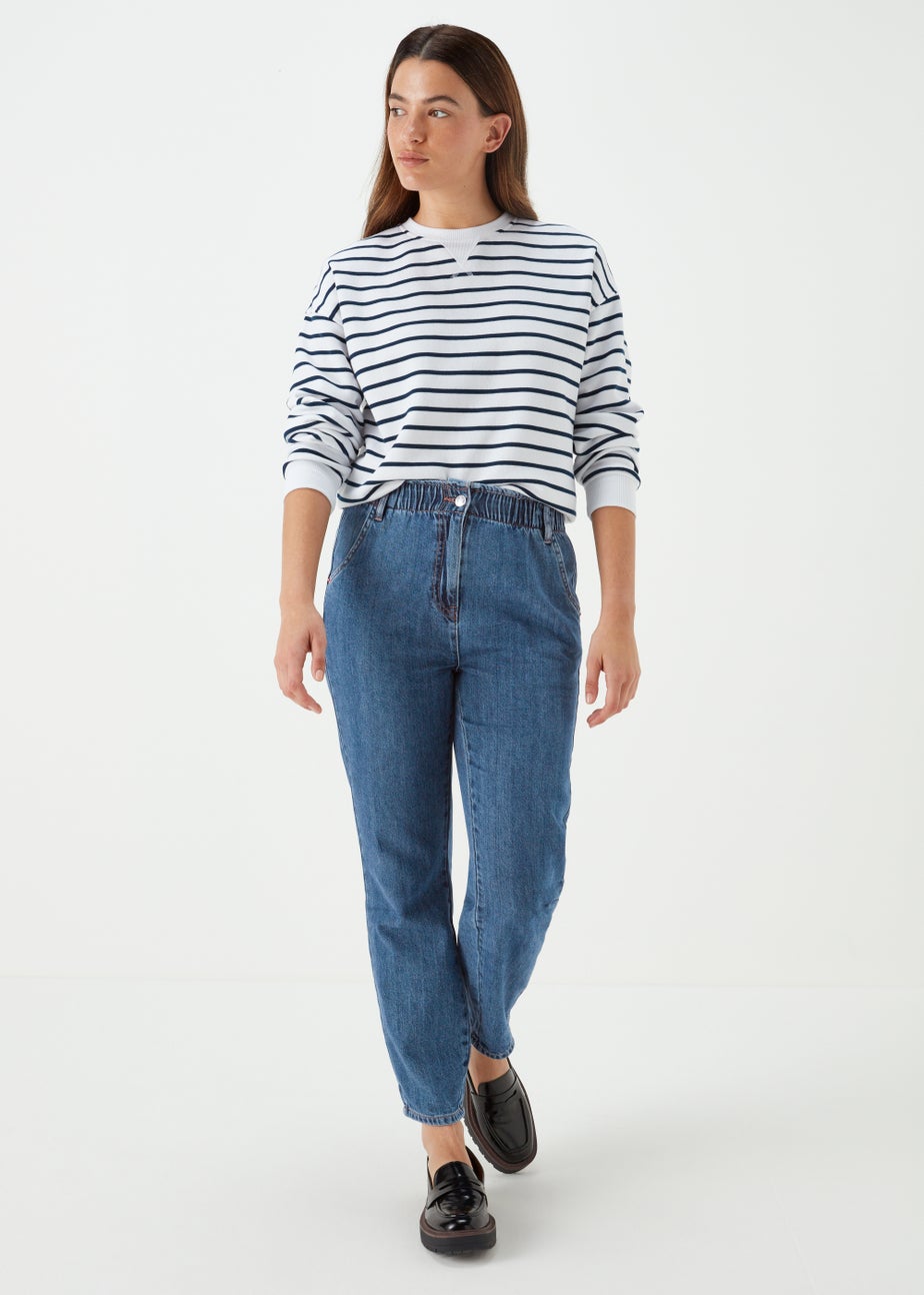 Dark Wash Paperbag Jeans