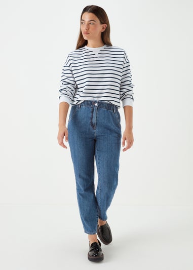 Dark Wash Paperbag Jeans