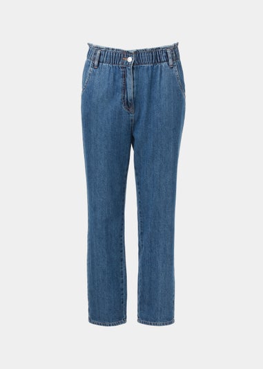 Dark Wash Paperbag Jeans