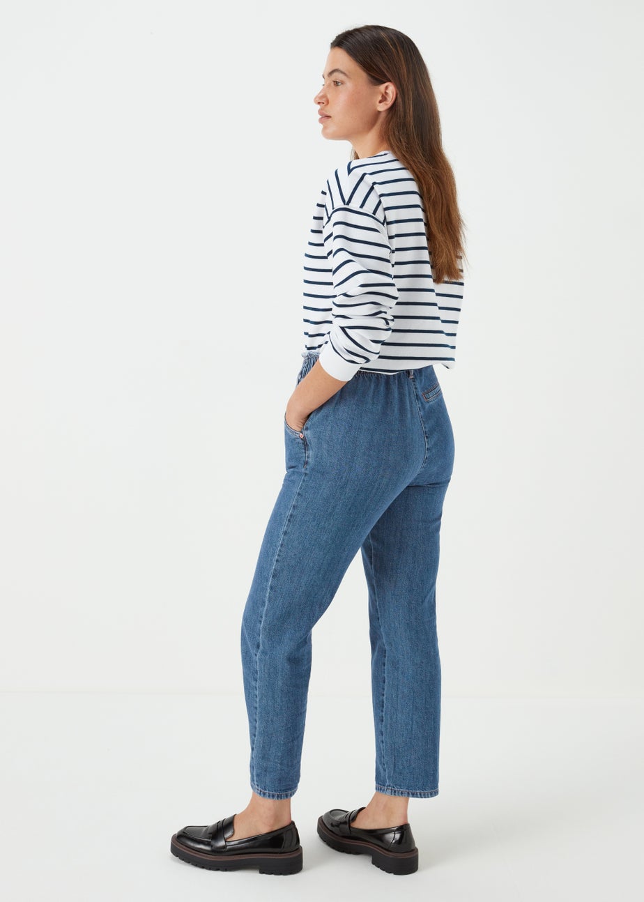 Dark Wash Paperbag Jeans