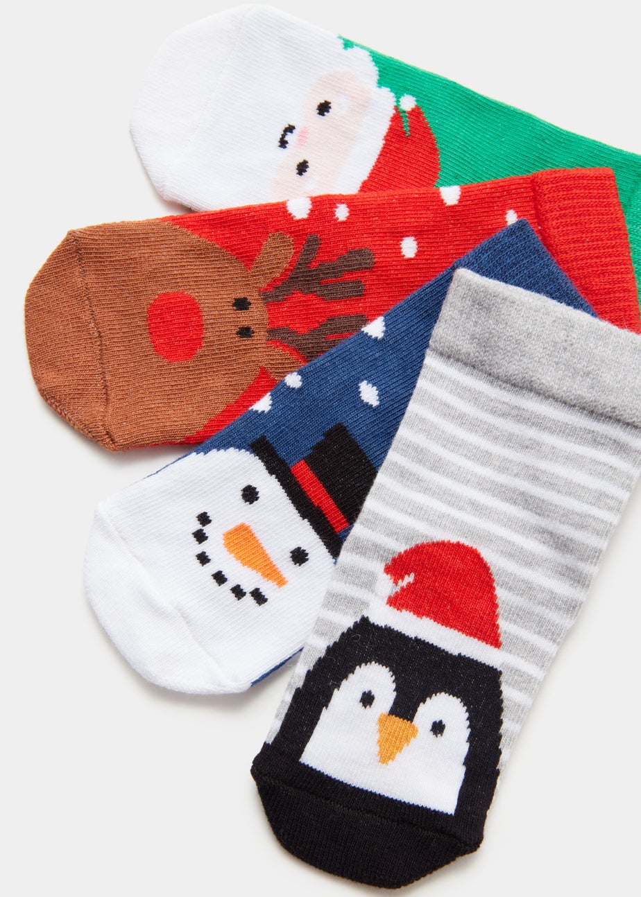 Baby 4 Pack Christmas Socks (Newborn-23mths)
