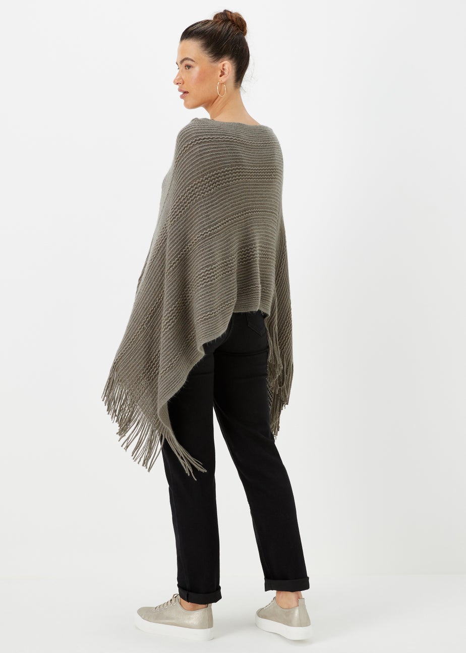 Grey Metallic Poncho