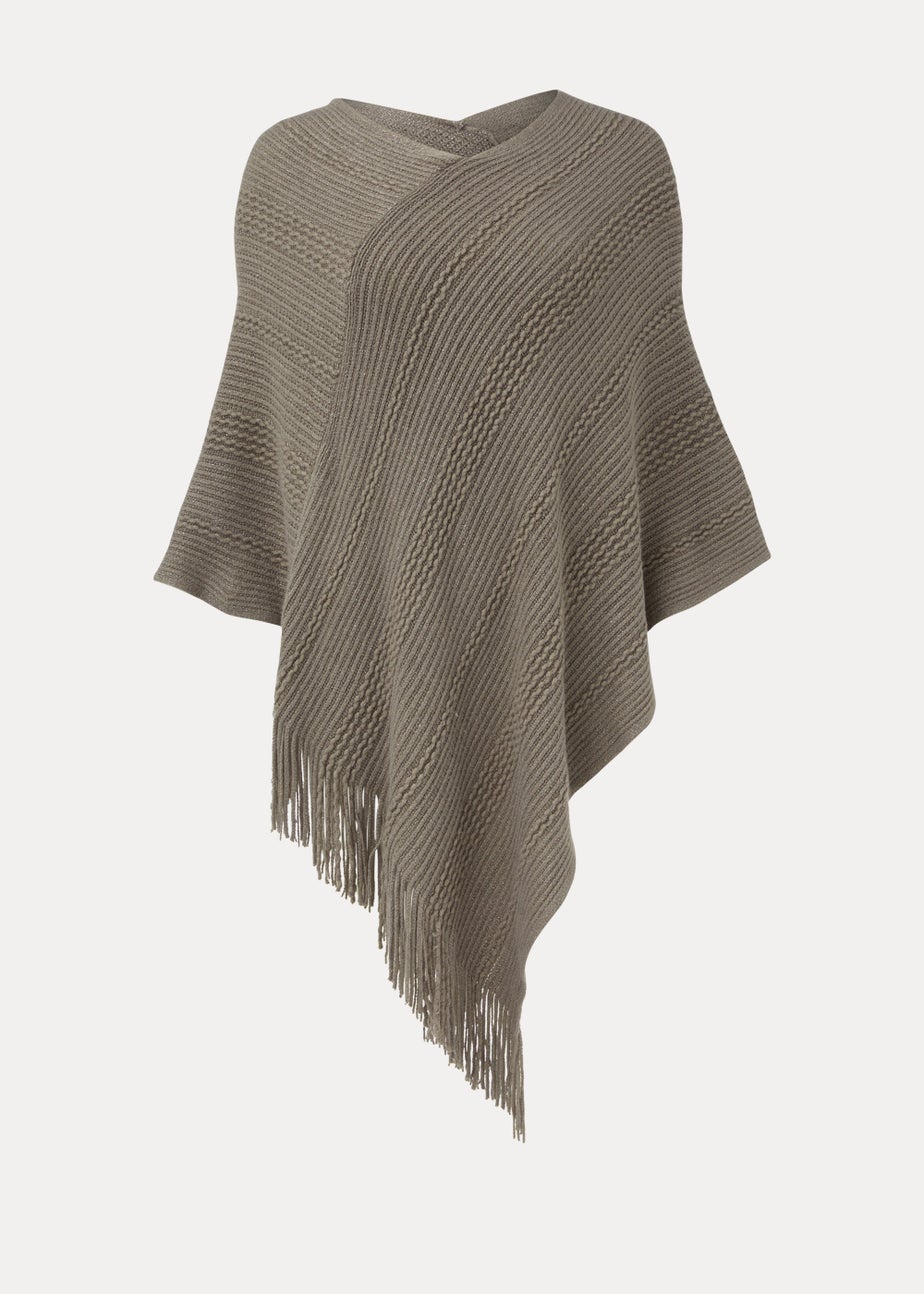 Grey Metallic Poncho
