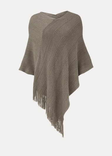 Grey Metallic Poncho