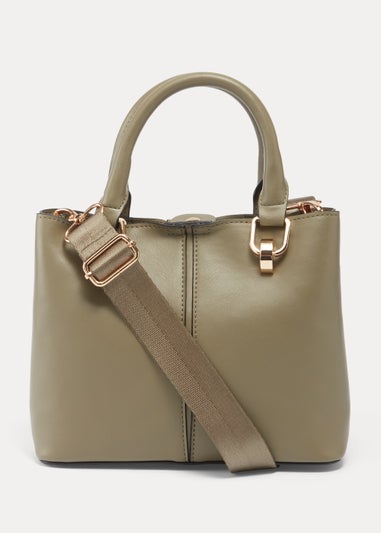 Green Multiple Compartment Mini Tote Bag