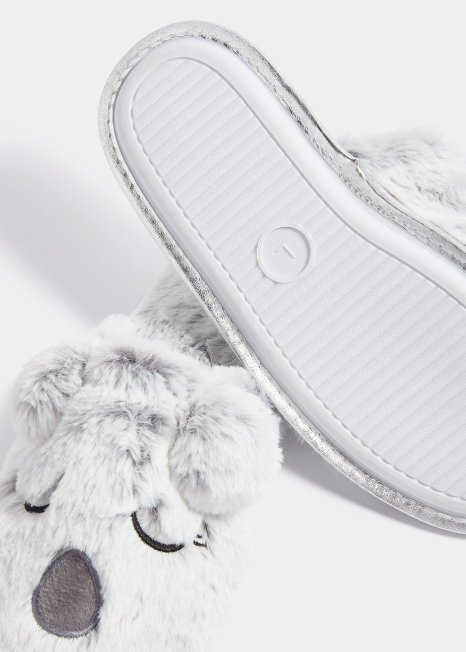 Grey Koala Slippers Matalan