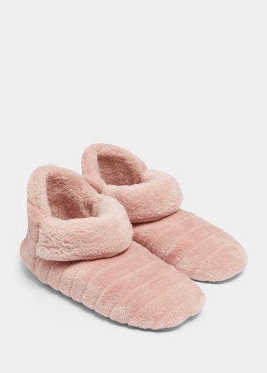 Pink Turnover Boot Slippers