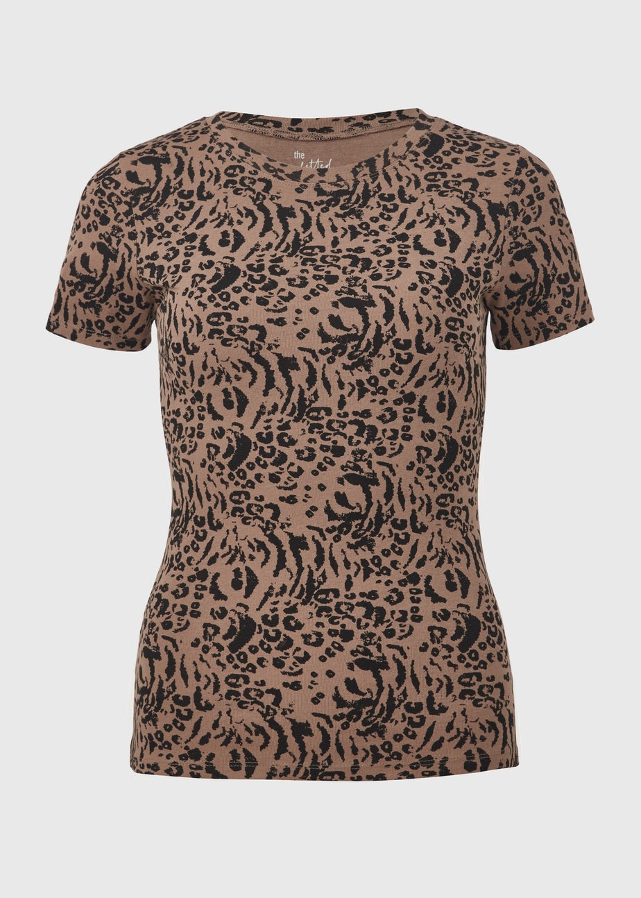 Brown Animal Print T-Shirt