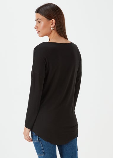 Black Longline Top