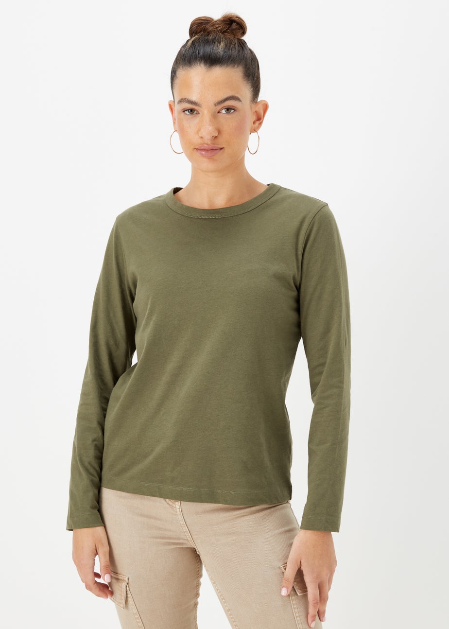 Khaki Long Sleeve T-Shirt