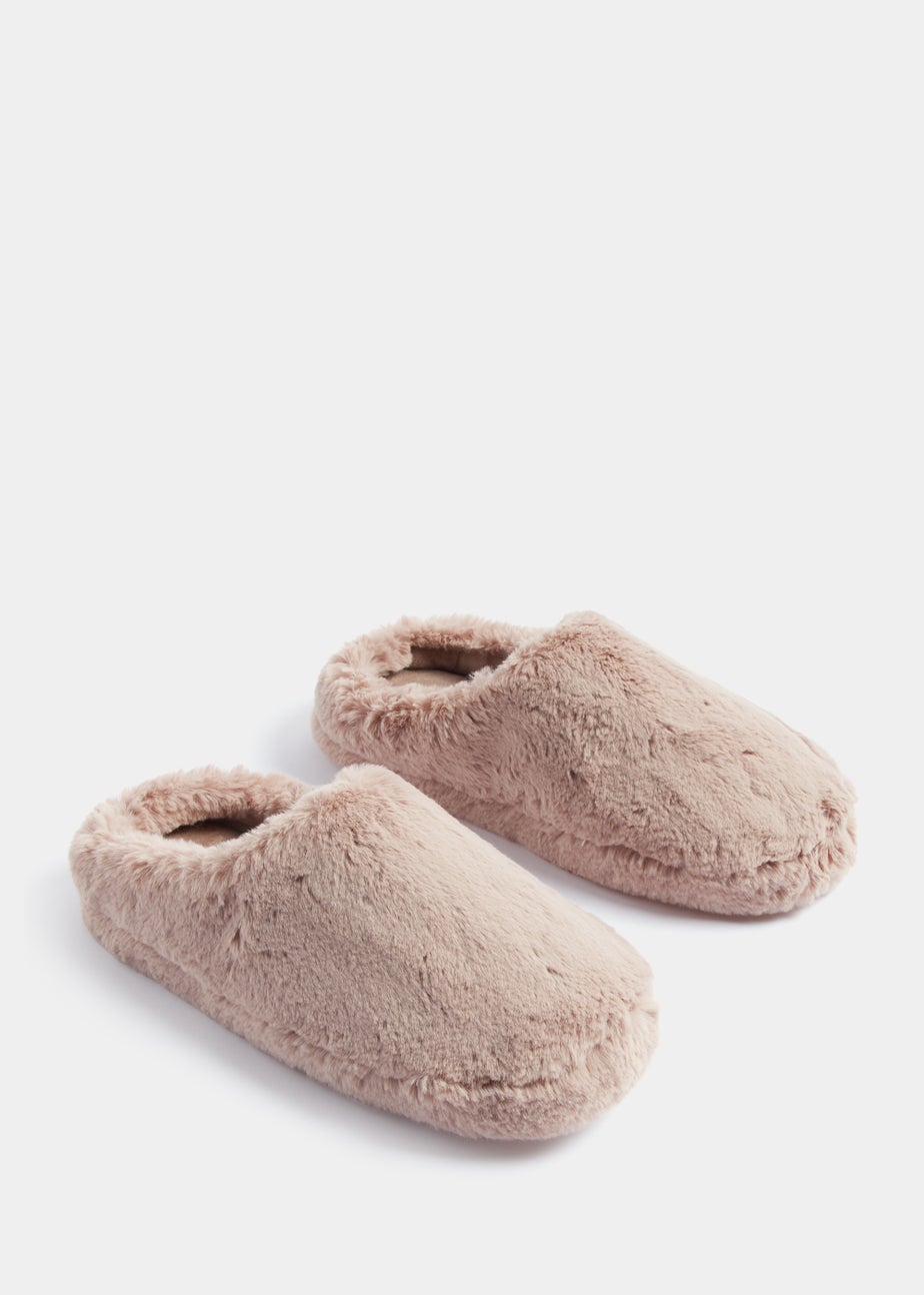 Mink Faux Fur Mule Slippers