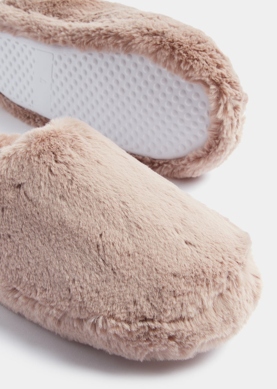 Mink Faux Fur Mule Slippers