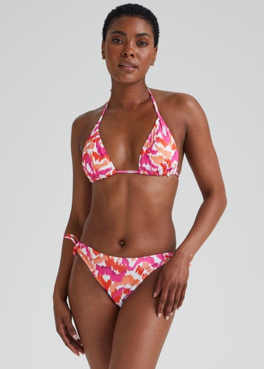 Orange Tie Dye Triangle Bikini Bottoms