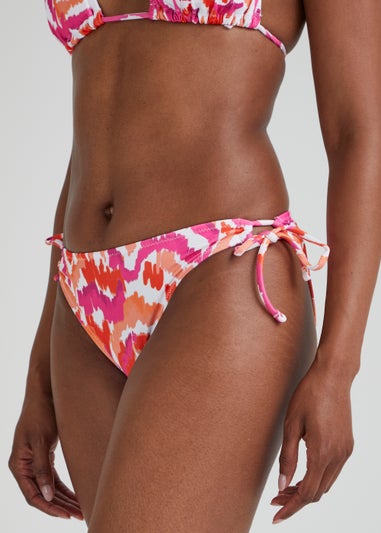 Orange Tie Dye Triangle Bikini Bottoms