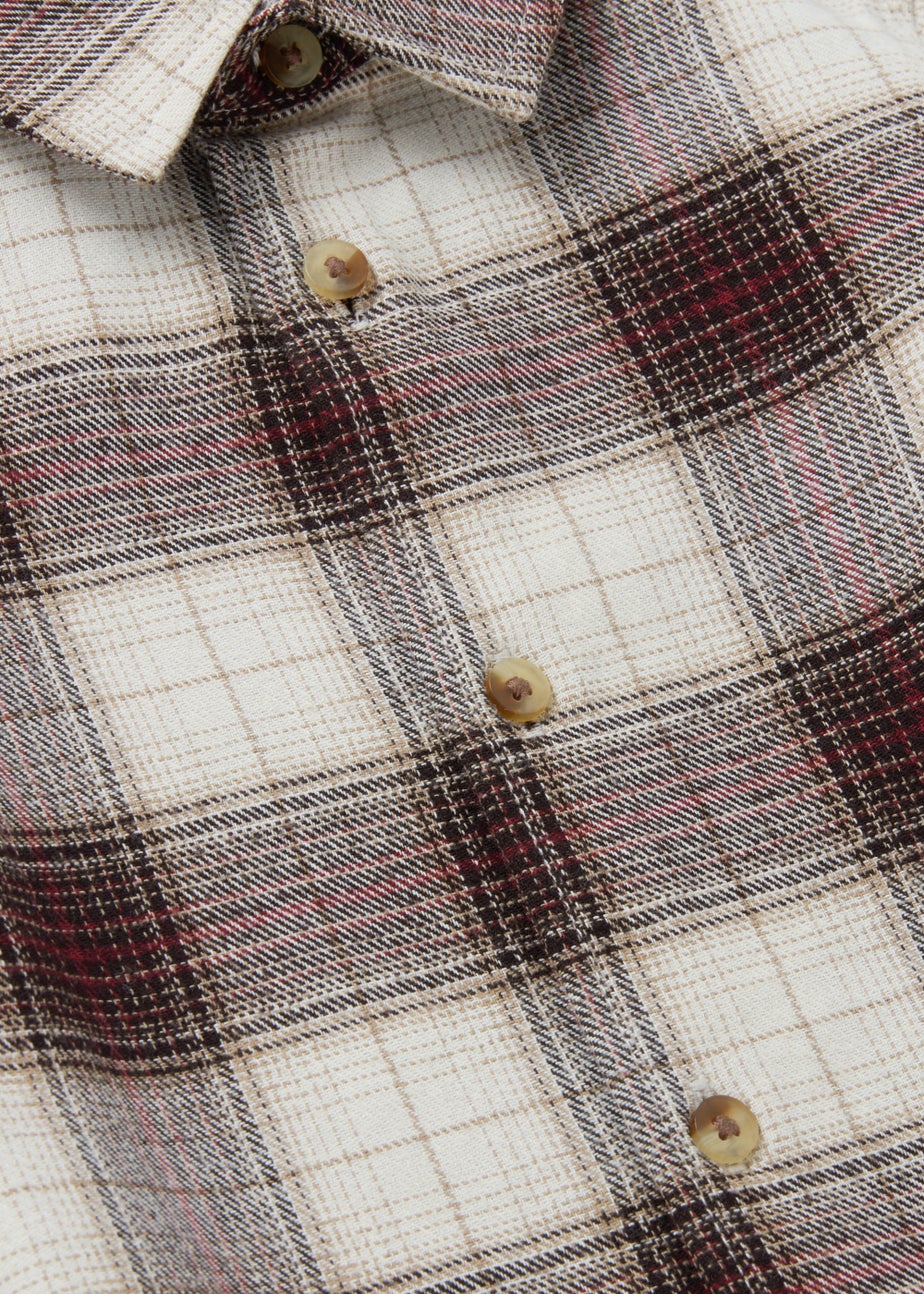 Boys Mini Me Brown Check Print Shirt (9mths-6yrs)