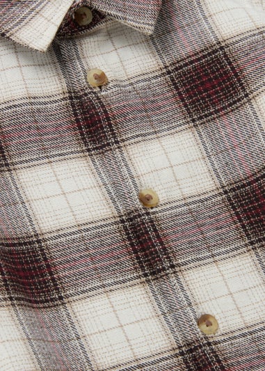 Boys Mini Me Brown Check Print Shirt (9mths-6yrs)