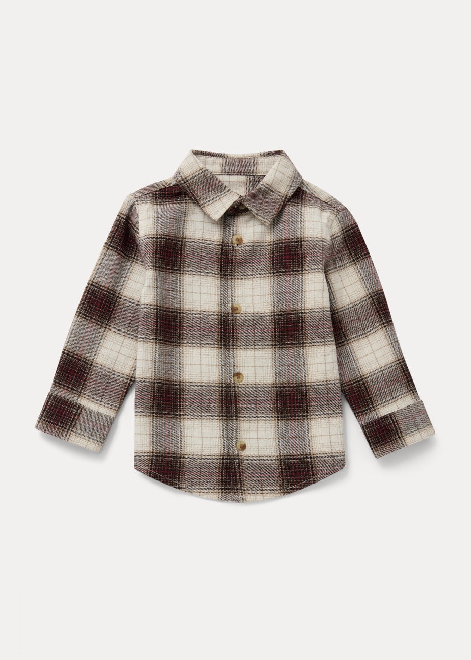 Boys Mini Me Brown Check Print Shirt (9mths-6yrs)