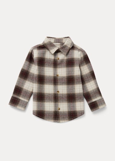Boys Mini Me Brown Check Print Shirt (9mths-6yrs)