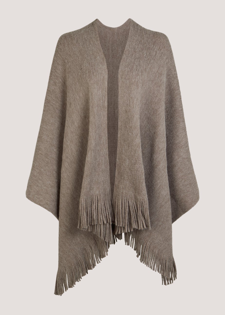 Oatmeal Brushed Shawl