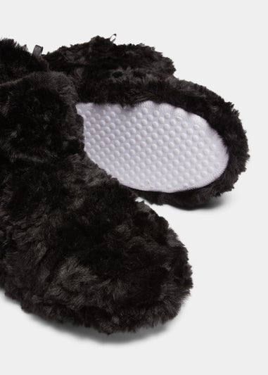 Black Short Boot Slippers