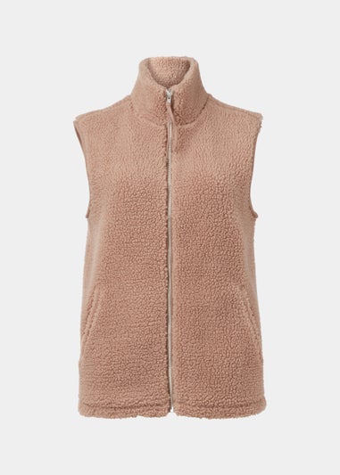 Beige Borg Gilet