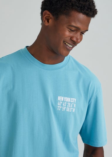 US Athletic Teal NYC Embroidered T-Shirt