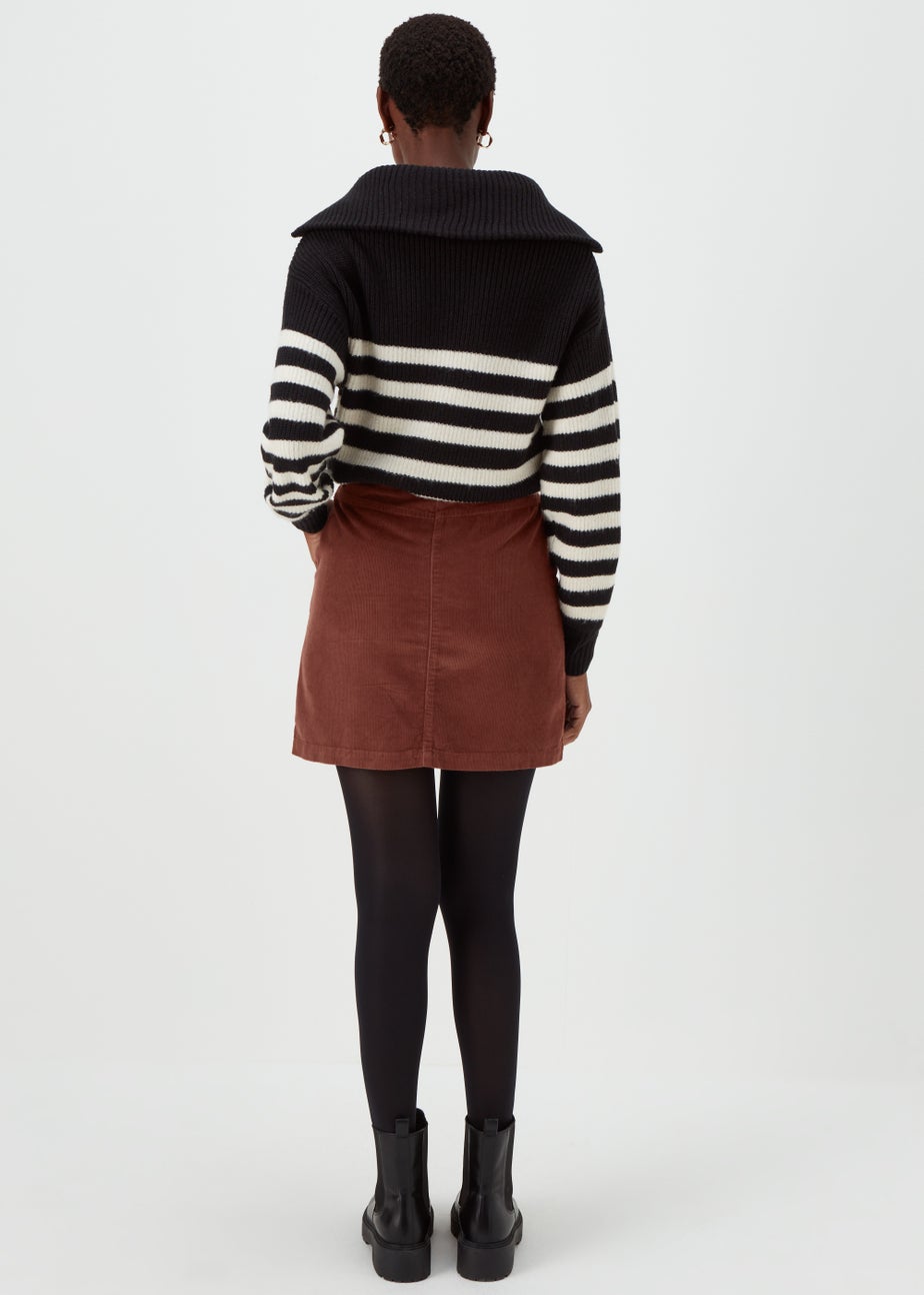 Papaya Petite Brown Cord Skirt