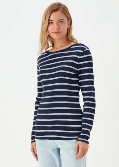 Navy Stripe Long Sleeve T-Shirt