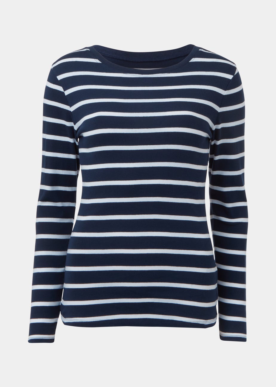 Navy Stripe Long Sleeve T-Shirt