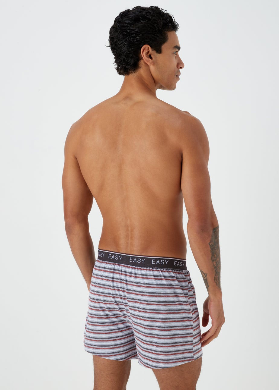 5 Pack Multicoloured Plain & Print Loose Fit Boxers