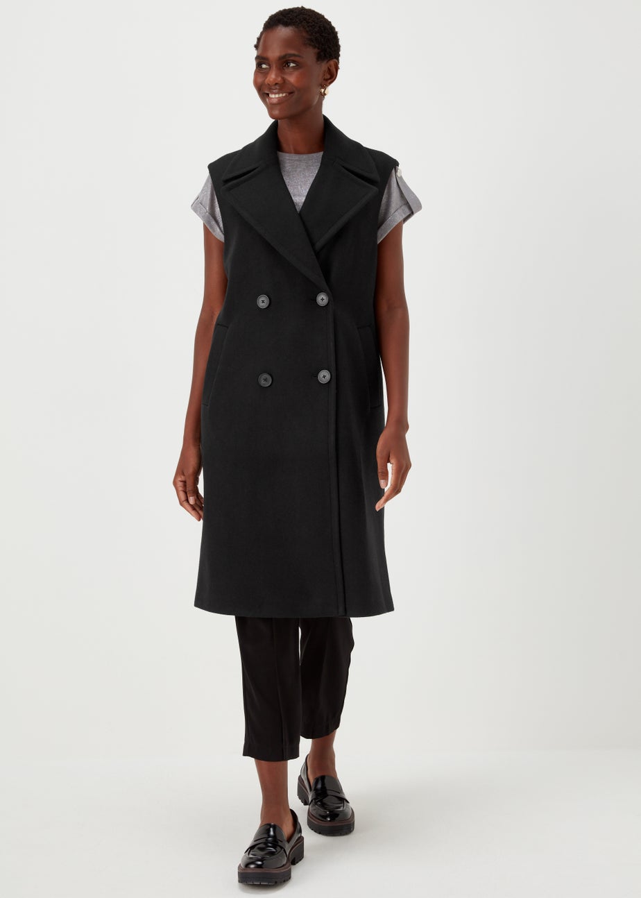 Black Sleeveless Coat