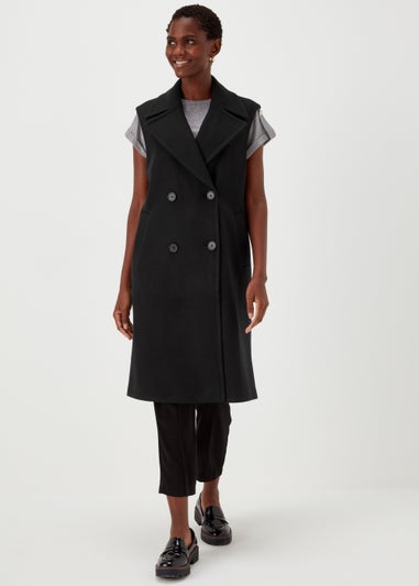 Black Sleeveless Coat