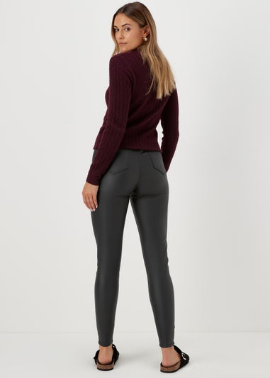 Rosie Black Coated Jeggings