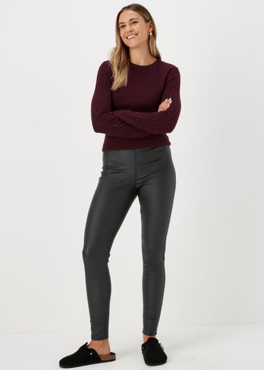 Rosie Black Coated Jeggings