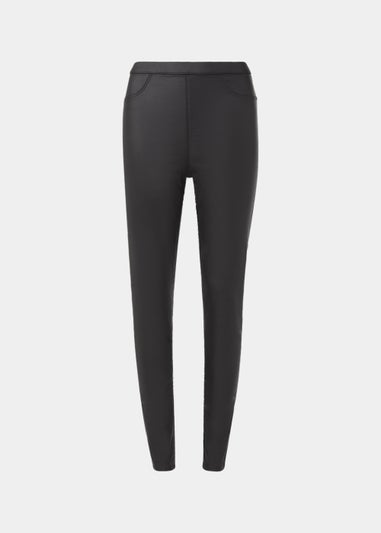 Rosie Black Coated Jeggings