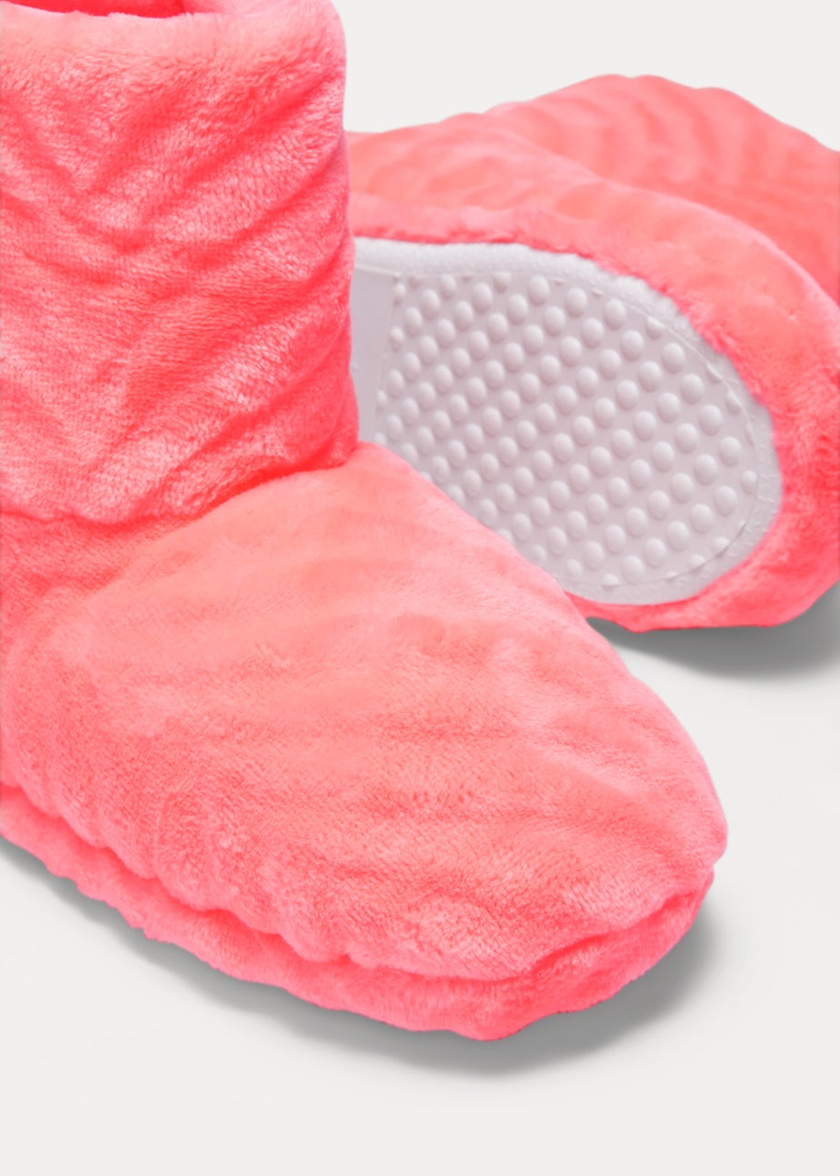 Girls Pink Slipper Boots (Younger 4-12)