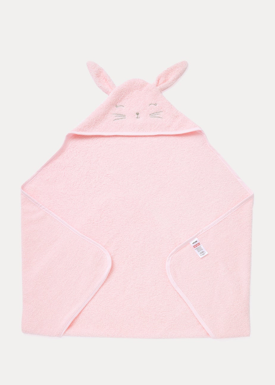 Pink Bunny Hooded Baby Towel