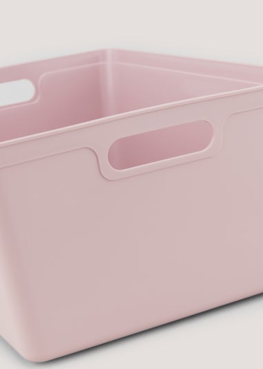Pink Large Plastic Storage Tray (33.5cm x 26cm x 15cm)