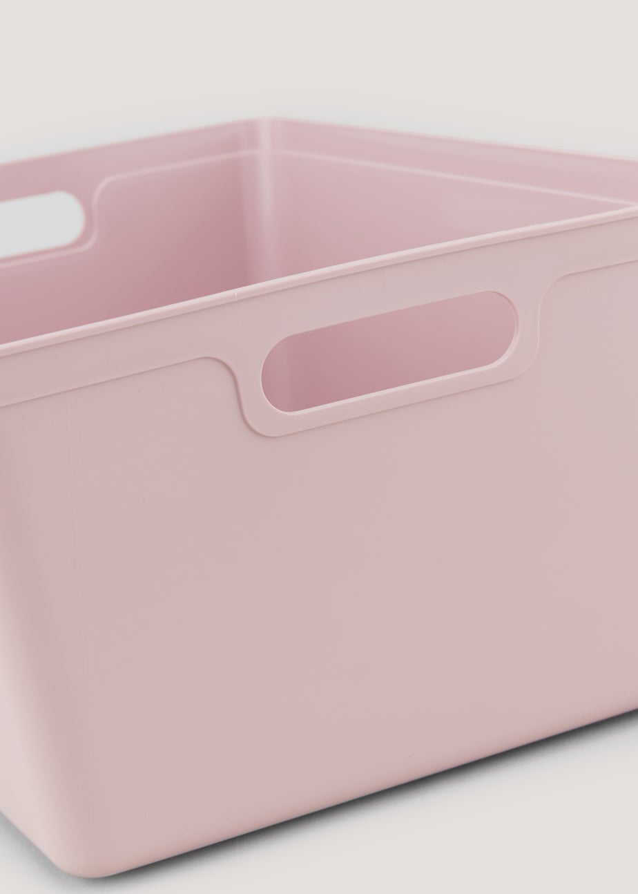 Pink Large Plastic Storage Tray (33.5cm x 26cm x 15cm)