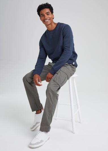 Navy Essential Crewneck Sweatshirt