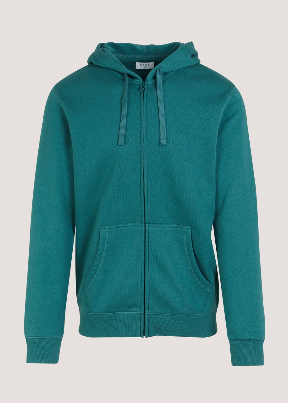 Green Essential Zip Up Hoodie