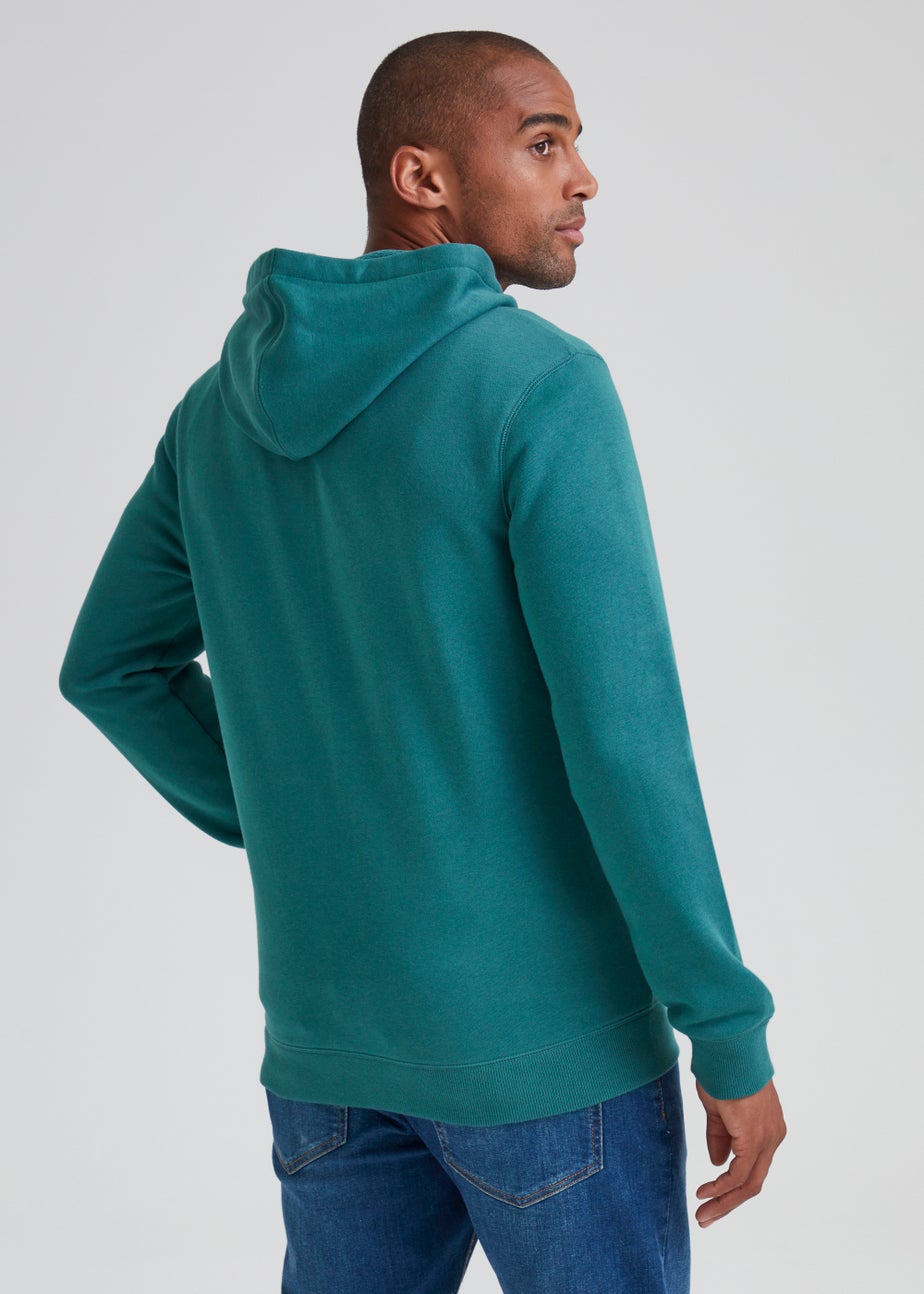 Green Essential Zip Up Hoodie