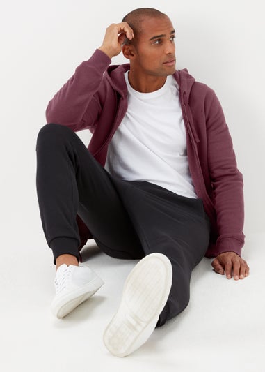 Burgundy Zip Up Hoodie