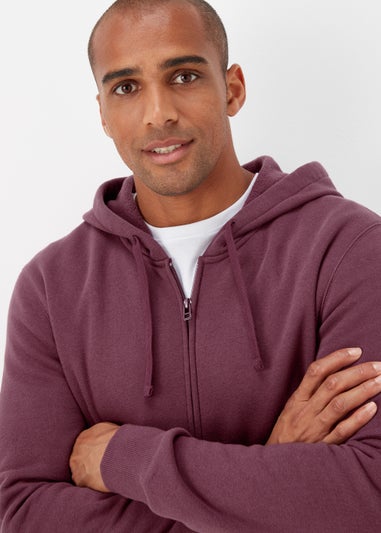 Burgundy Zip Up Hoodie