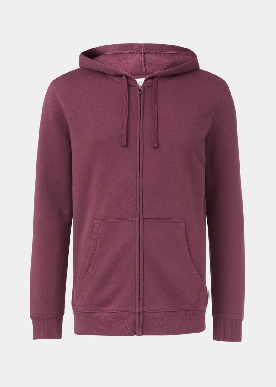 Burgundy Zip Up Hoodie