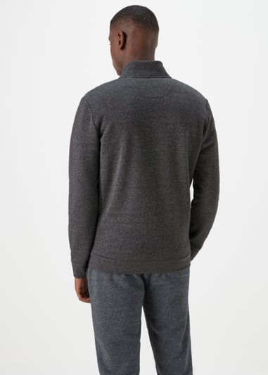 Grey Funnel Zip Up Sweatshirt