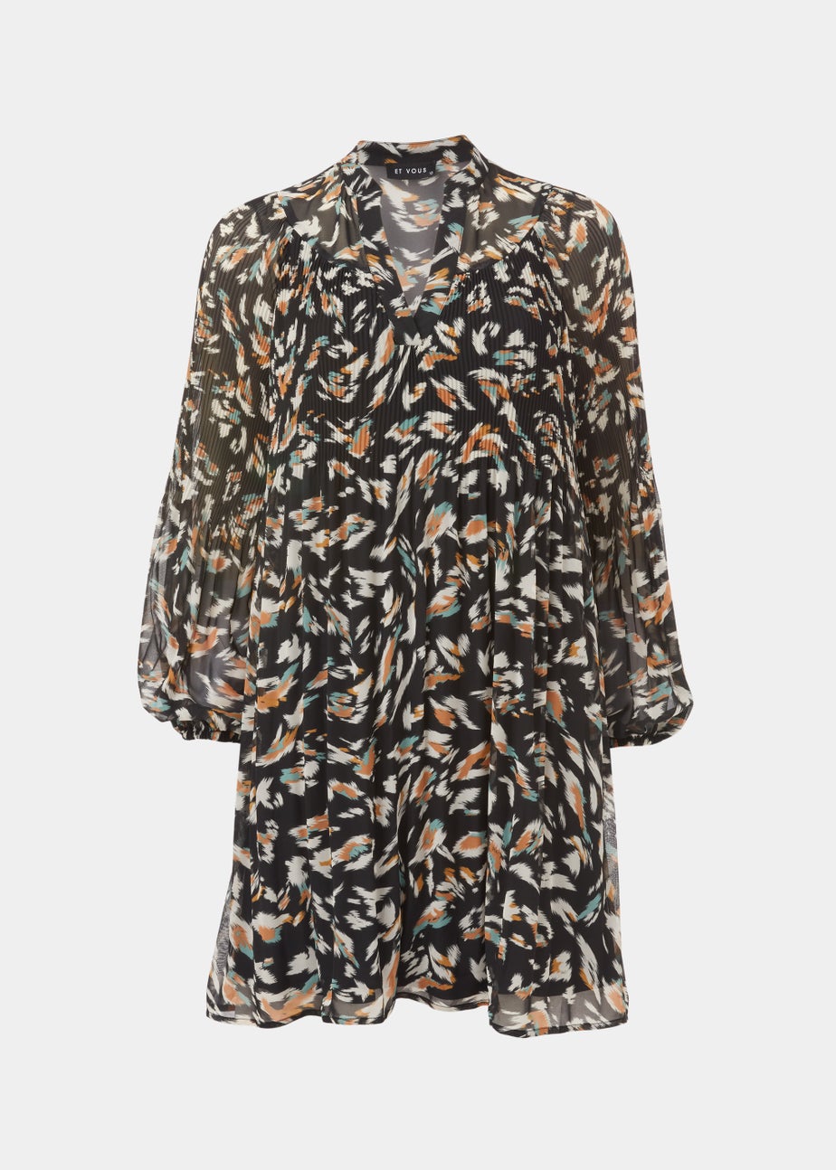 Et Vous Multicoloured Pleated Shirt Dress